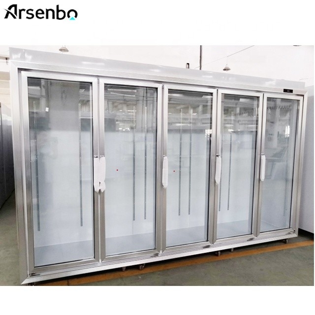 2000L SUS304 Glass Door Beverage Fridge , Removable Commercial Beverage Cooler