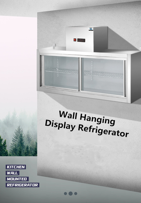 180W Stainless Steel Kitchen Fridge Freezer 140L Anticorrosive Wall Mounted
