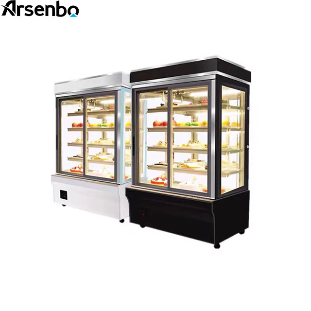 SUS304/201 Cake Display Refrigerator Multipurpose White Black Color