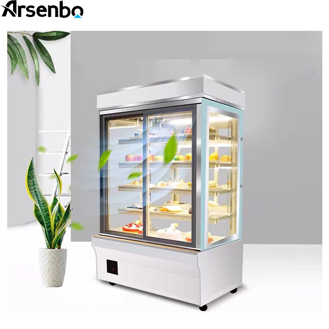 SUS304/201 Cake Display Refrigerator Multipurpose White Black Color