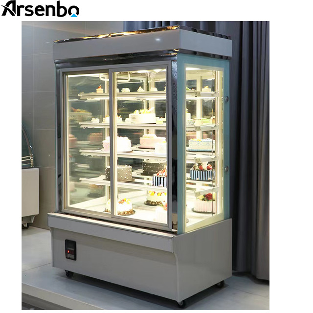 SUS304/201 Cake Display Refrigerator Multipurpose White Black Color