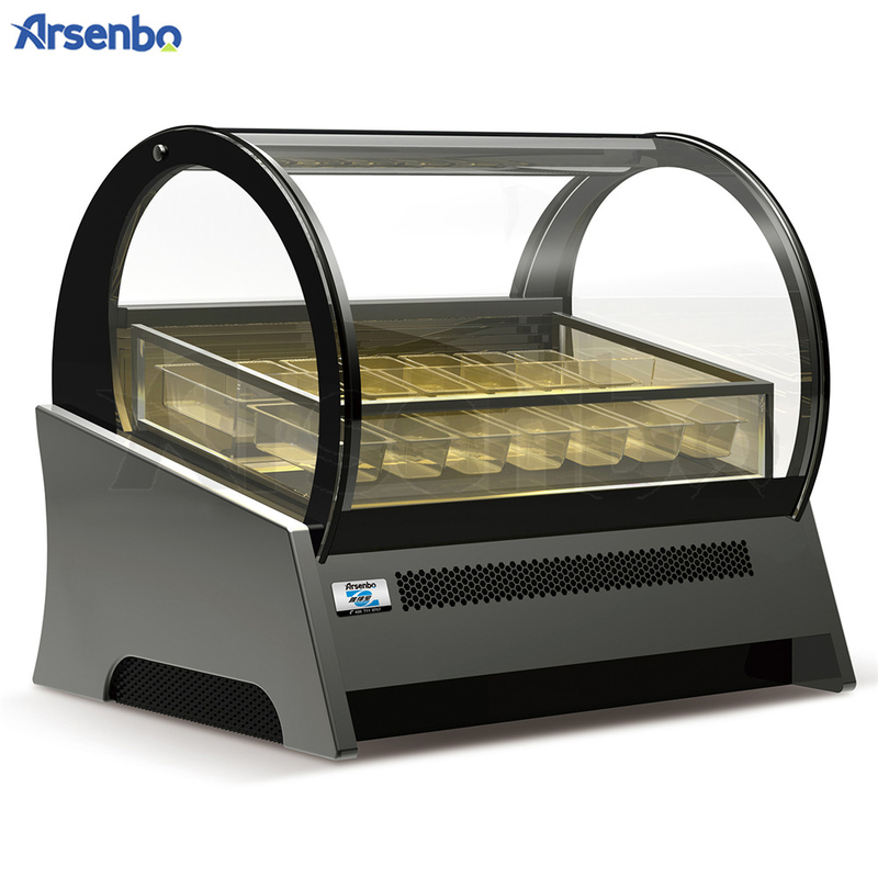 Countertop Gelato Ice Cream Display Freezer Multiscene Antiwear Portable