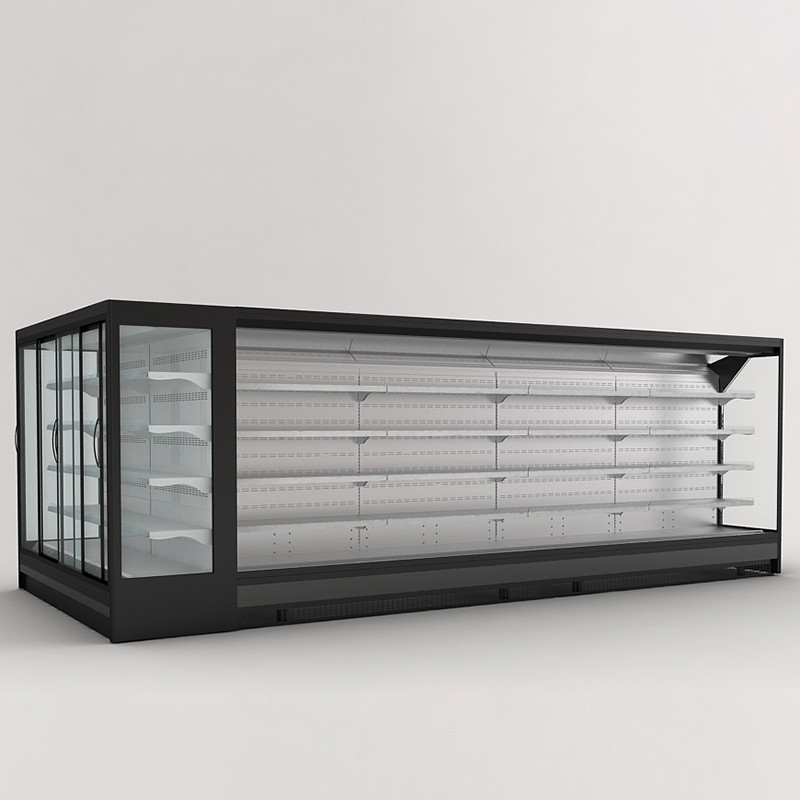 ISO 220V Open Chiller Supermarket Showcase , Anticorrosive Open Front Display Fridge